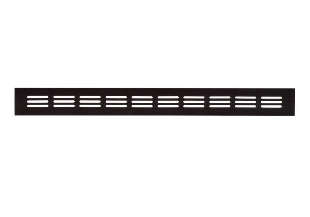 Aluminium Ventilation Grille - 40 x 500 mm Dark Brown Web Plate