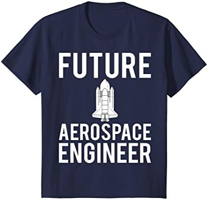 Kids Awesome Future Aerospace Engineer T Shirt 10 Navy