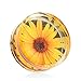 Sunflower Print Encased Clear Acrylic WildKlass Saddle Fit Plug (Sold as a Pair)