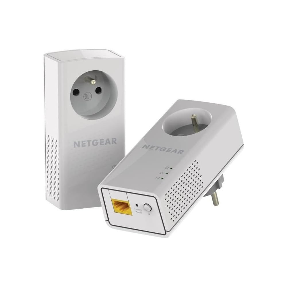 Netgear – PLP1000-100FRS Adapters – White white CPL 1000 Mbps