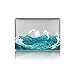 Rubberized Hard Case for MacBook Air 11 Inch Model Number A1370 and A1465, Swirling Wave Design with Clear Bottom case, Come with Keyboard Cover