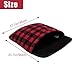 SCIROKKO Self Warming Cat Bed - Thermal Pet Cave Mat No Slip Plaid Heated Pad - Sleeping Bag for House Cats