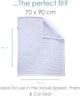 Clair de Lune Marshmallow Baby Blanket White 70x90cm Soft Plush view 2