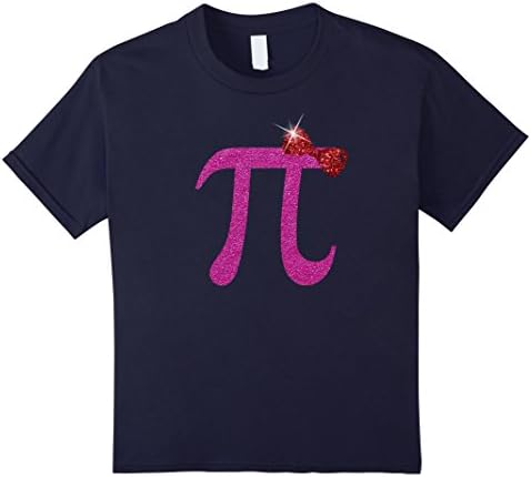 Kids Pi glitter style for women and girls tshirt pi day 2017 8 Navy