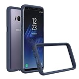 Samsung Galaxy S8 Plus Bumper,RhinoShield [CrashGuard] Heavy Duty 11ft Drop Protection [High Durability] Thin Lightweight Protective case-Perfect w/ Skin [Great for NFC and Wireless Charger]-Dark Blue