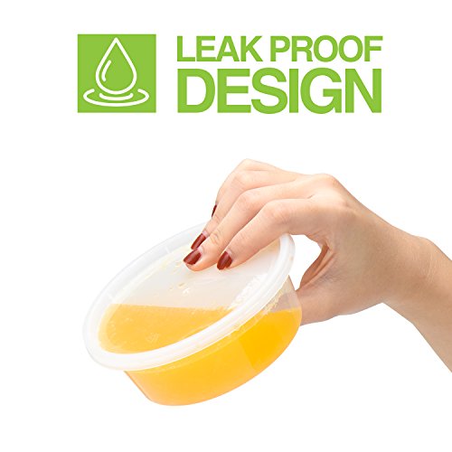 Glotoch 48 Pack (Mixed) 8 oz. and 16 oz. Plastic Containers with Lids