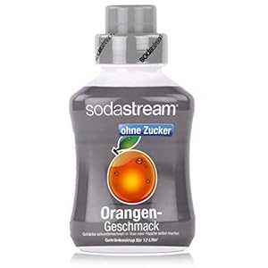 sodastream Sirup Orange ohne Zucker 500 ml, Ergiebigkeit: 1x Flasche ergibt 12 Liter Fertiggetränk, Sekundenschnell…