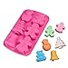 Errollina 6 Cavity Christmas Silicone Mold Jingling Bell Man Tree Snowman Shape Mould for DIY Handmade Cake Chocolate Cupcake Baking Fondant Ice Cube Mould Bath Bombs Pans