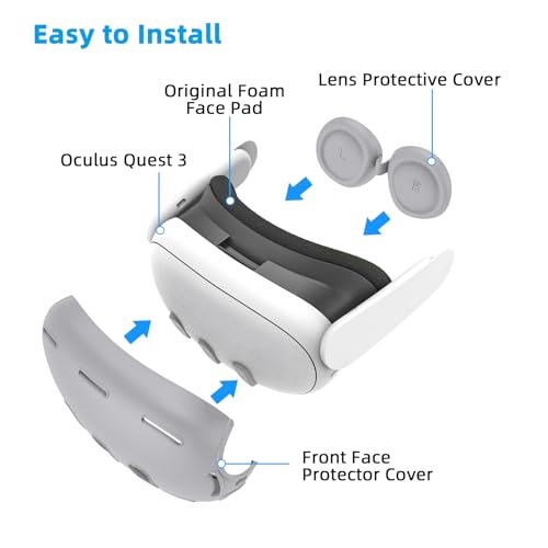 Relohas Deluxe VR Accessories for Meta Quest 3, Safe in