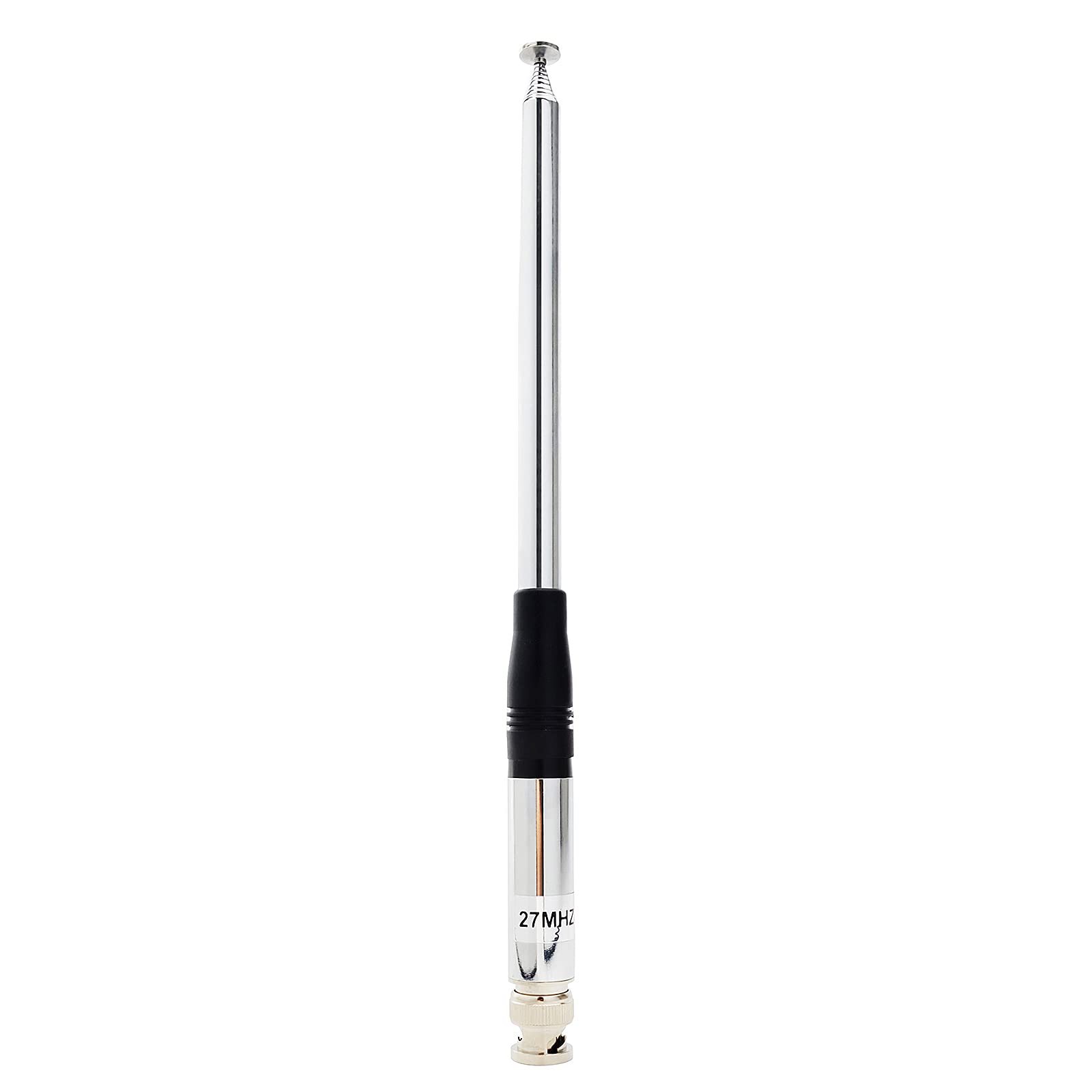 HYSHIKRA CB Radio Antenna Telescopic 130cm/51.18inch BNC Aerial Compatible with Cobra Midland Uniden Handheld 27MHz 2 Way Radio