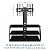 Mount-It! TV Stand with Mount and Storage Shelves, Entertainment Center Fits 32 to 60 Inch Screens, VESA 100x100 to 600x400, Glass Shelving, 88 Lbs, Black MI-864