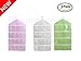 JM-capricorns 3 Piece 16 Pockets Clear Over Door Hanging Bag, Shoe Rack Hanger, Underwear Bra Socks Closet Storage Organizer