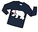 Boys Christmas Pajamas Snow Bear Girls 2 Piece Cotton Clothes Sleepwear Set (Blue,6T)