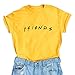 LOOKFACE Women Graphic Cute T Shirts Funny Tees(Gift Ideas) Yellow Medium