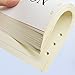 Filler Paper, Refills 6 Holes Lined Beige Paper for A5 Loose Leaf Binder Notebook Journal, 5.55 X 8.1 Inches, 90 Sheets/180 Pages (0032) (White)