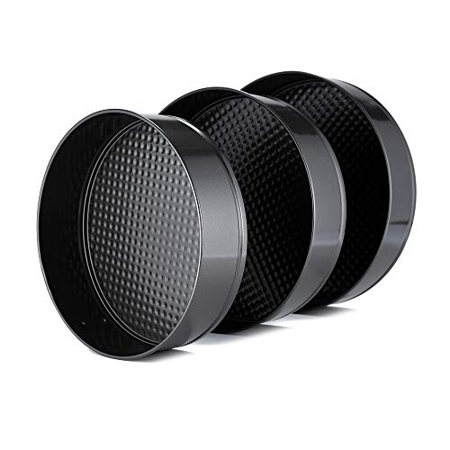 Xena 3 Piece Iron Non-stick Leakproof Round Springform Cheesecake Pan Removable Bottom Set, 9.5" 10" 11" Inch Cake Restaurant Kitchen Utensil Supplies Accessories Bakeware - Thumbnail 7