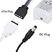 Lampwin RGB LED Strip Light Kit with 16.4FT DC 12V Flexible IP65 Waterproof 300 Units SMD 3528 Color Changing LED Rope Light, Multi-color 44 Key IR Remote Controller, DC 12V 2A Power Supply Adapter