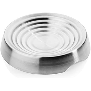 CatGuru New Premium Whisker Stress Free Cat Food Bowl, Reliefs Whisker Fatigue, Wide Cat Dish, Non Slip Cat Feeding Bowls, Shallow Cat Food Bowls, Non Skid Pet Bowls for Cats (Round, Stainless Steel)