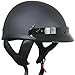 Outlaw T70 'Stealth'Advanced DOT Solid Flat Black Half Motorcycle Skull Helmet - Medium