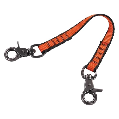 Ergodyne Squids 3153 Nylon Web Tool Tether, 12 inch Short Lanyard - Dual Trigge…
