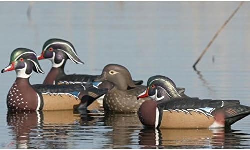 GHG Pro-Grade Pre-Texas Rigged Wood Duck Decoy Pack of 6