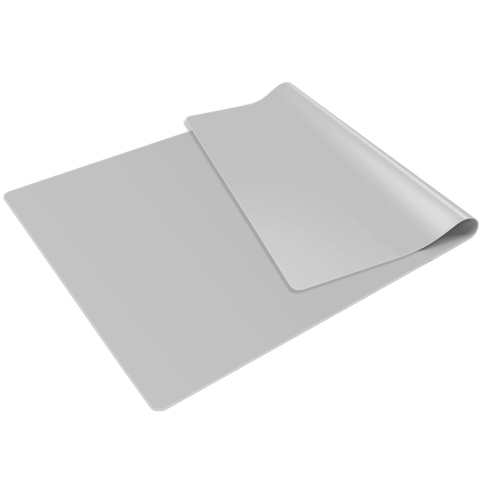HOTUT Silicone Mat, 60×40 cm Non-Stick Heat Resistant Countertop Mat, Multipurpose Nonstick Pastry Mat, Countertop Protector, Non-Slip Silicone Pastry Mat, Placemat for Pie/Cake/Pizza Mats - Grey