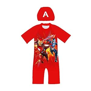 Avenger Cosplay Jongen Spiderman Badpak Zomer Strand Zwemmen Kostuum Kid Shorts Mouwen Wetsuit Uv-bescherming Rash Guard…