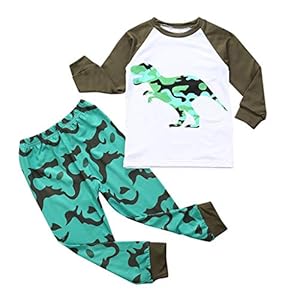 Babykledingset, pasgeborenen baby jongens dinosaurus print tweedelige pyjama lange mouwen tops + broek pyjama sets 18-7…