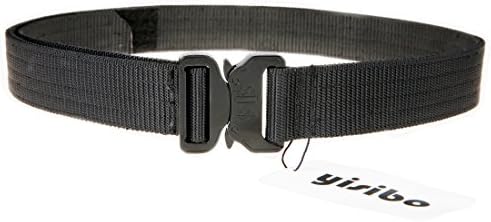 yisibo Mens Heavy Duty Belt Military Tactical Belt Durable Nylon Gun Belt with Quick-Release Metal Buckle,1.5inch 1.75inch Belt