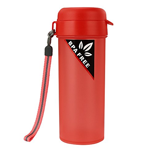 Huifa Hot Portable Sports Water Bottle Plastic Water Cup Creative Kettle Drink Travel Cup (red)
