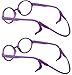 Shinkoda Purple Eyeglass Straps Silicone Glasses Ear Hooks for Kids Ages 3-8 Years, Comfortable Anti-slip Holder Eyewear Accessories for Reading Glasses Sunglasses