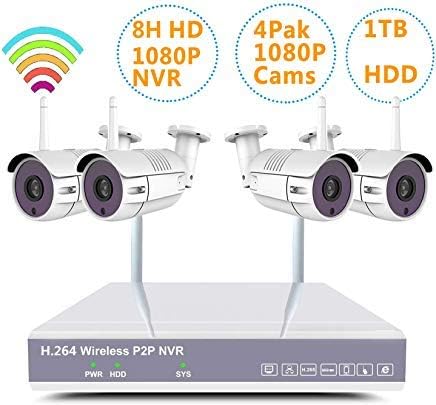 YXMN Single camera Home Wireless Security Camera System H.265+ NVR kit Wireless Surveillance WiFi CCTV IP 1080P 2MP Night Vision Outdoor Video View Auto Pair