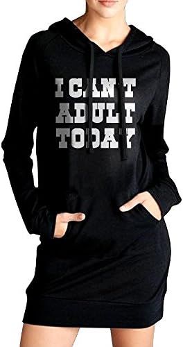 I Can't Adult Today Fashionable Humor Graphic Hoodie With Long Sleeves Sweatshirt For Women