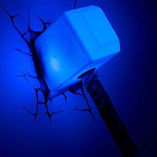 Smile 3D Light Marvel Avengers Thor Hammer Night Light Mask Gloves 3D Deco Light Creative Wall Lamp  - //coolthings.us