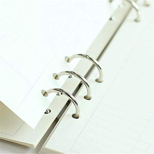 Grekywin 8 Pcs 3-Rings Metal Loose Leaf Binder Rings Clip for Notebook Diary Photo Album (Gold Tone & Silver Tone) - Thumbnail 4