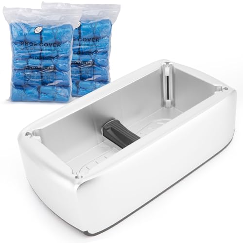 Automatic Shoe Cover Dispenser Machine with 200 Pcs Disposable Refills at Amazon