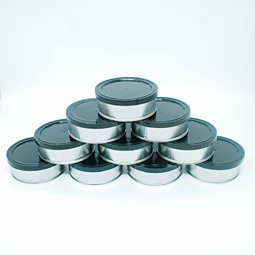FERON 20 Sets Press It In Tuna Tin Cans, Self-Seal Cali Tin Can, Empty  Container Pressitin Cans with Ring Plastic Lid, Tin Tuna Can No Tools  Needed,