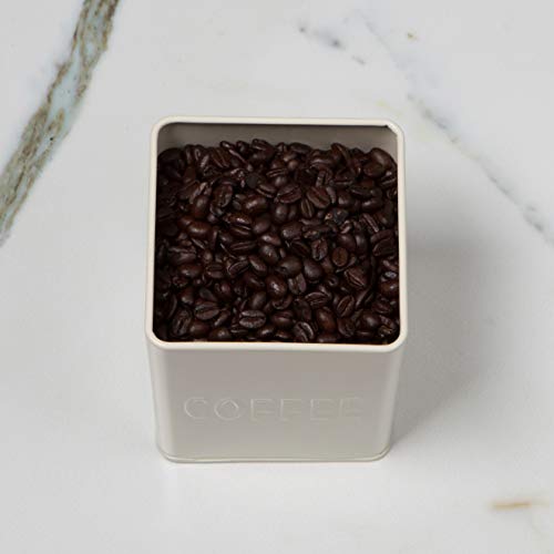 Capable of accommodating up to 1 pound of beans or grounds, this versatile tin can also be utilized to store tea bags, sugar, or other dry ingredients. Cleaning and maintenance are a breeze – simply wipe it clean with a damp cloth and ensure it is thoroughly dried before storing your favorite brews.