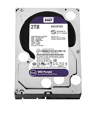 WD Purple 6TB Surveillance Hard Disk Drive - 5400 RPM Class SATA 6 Gb/s 128MB Cache 3.5 Inch - WD60PURZ