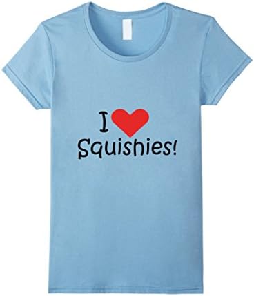 Women's I Heart Squishies T-shirt for the Squishy Lover Large Baby Blue
