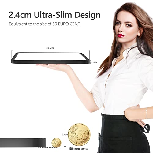 LED Deckenleuchte Dimmbar, bedee 36W LED Deckenlampe mit Fernbedienung, 3000K/ 4500K/ 6500K Einstellbar LED Lampe, 2.4cm Ultra Dünn Lampen für Bad/ Wohnzimmer/ Schlafzimmer/ Büro/ Küchen/ Balkon, 30CM