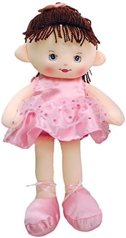 Linzy Valerie Ballerina Rag Doll with Dress, Pink 16"