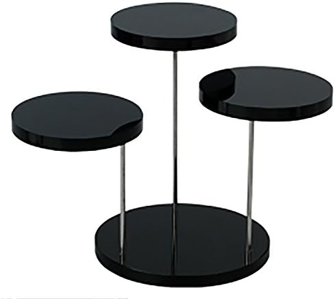 Jewelry Acrylic Display Stand Tower Show Store Window Bracelet Ring Art Platform Plexiglass Multifunctional (Black)