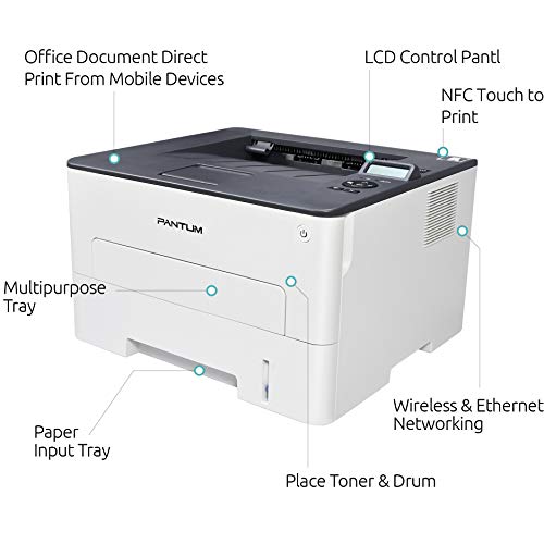 Wireless Monochrome Laser Printer, Auto TwoSided Printing, Mobile