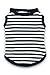 DroolingDog Small Dog Shirts Puppy Clothes Boy Striped T Shirt for Small Dogs T-Shirt Breathable Cat Clothes Black