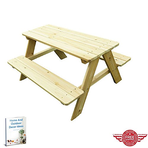 Picnic Table,Outdoor Indoor Lawn Garden Yard Kids Room,Portable Wooden
Furniture,Picnic Dinner Party Lounge Kit & Ebook by Easy 2 Find.