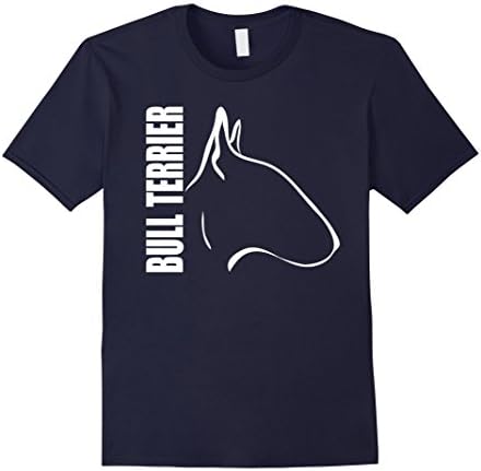 Men's BULL TERRIER profile dog fun TEE Shirt T-Shirt gift XL Navy