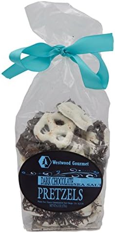 Westwood Gourmet Chocolate Covered Pretzels, 6.2 Ounce Bag (Dark Chocolate &amp; Sea Salt)
