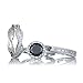 Carrie's Simulated Black Simulated Diamond Ring - Comparable To Sex & the City 2
