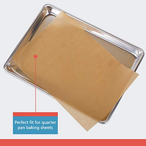 Quarter Sheet Pans 8x12 Inch Pack of 120 Parchment Paper Baking Sheets by Baker's Signature | Precut Silicone Coated & Unbleached - Will Not Curl or Burn - Non-Toxic & Comes in Convenient Packaging